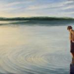 Wading for Manitou
18" x 48"  Oil on linen,  sold 